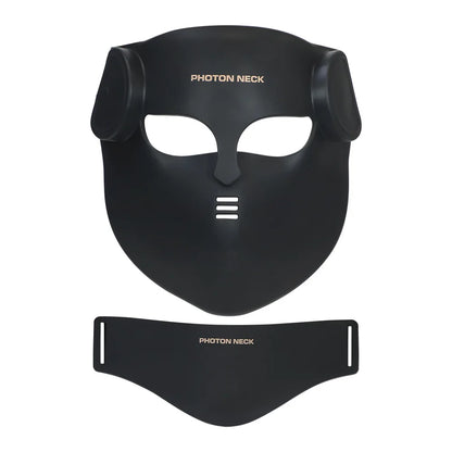 LumiThera 4D mask worn by woman showing red light therapy in action