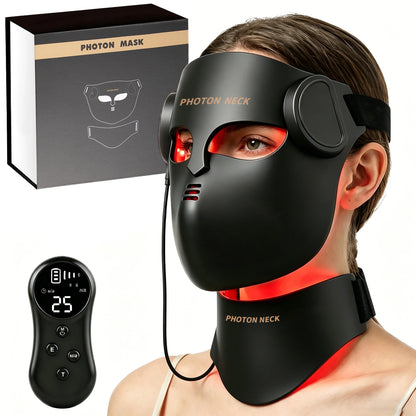 LumiThera 4D mask before and after results — reduced wrinkles and brighter skin