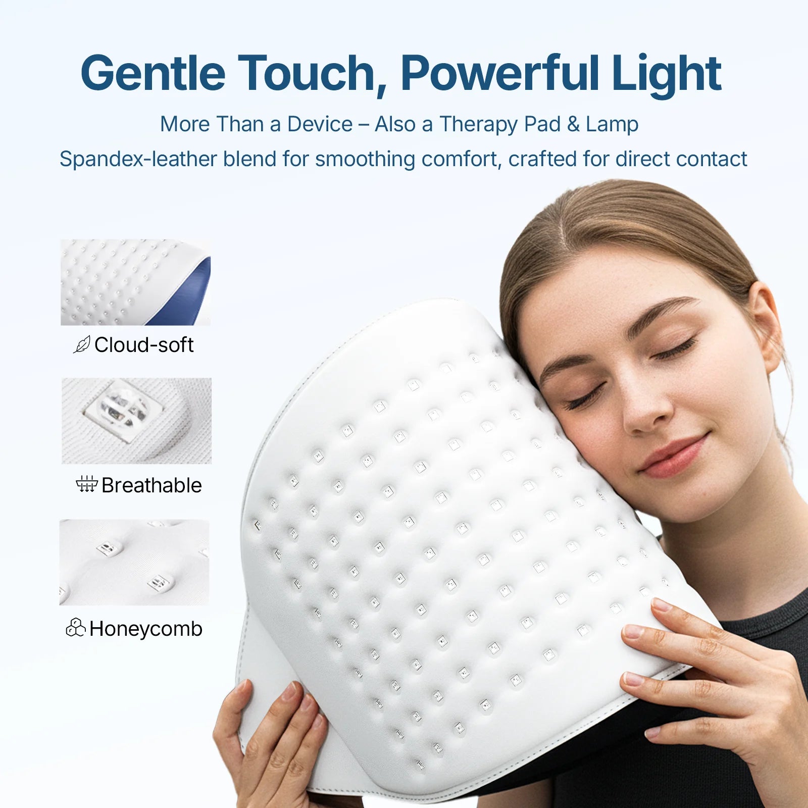 LumiThera L6 dome mask 4-wavelength LED panel close-up